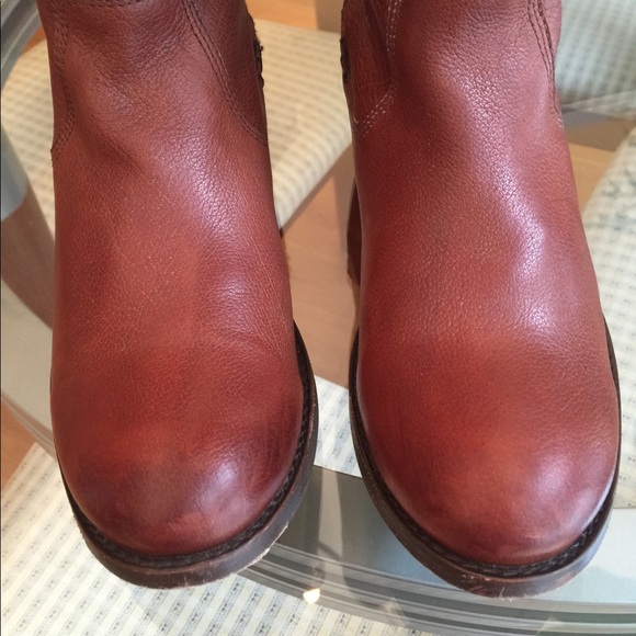 Frye 7.5 cognac fitted riding boots - Picture 2 of 6